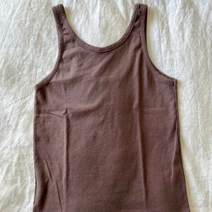 wol hide scoop back rib tank in mushroom
